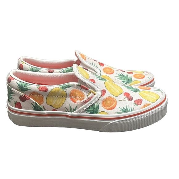 Vans Suede Canvas Fruit Print Sneakers‎ Kids Sz 3 Multicolor Skate Slip On Shoes - Picture 6 of 9